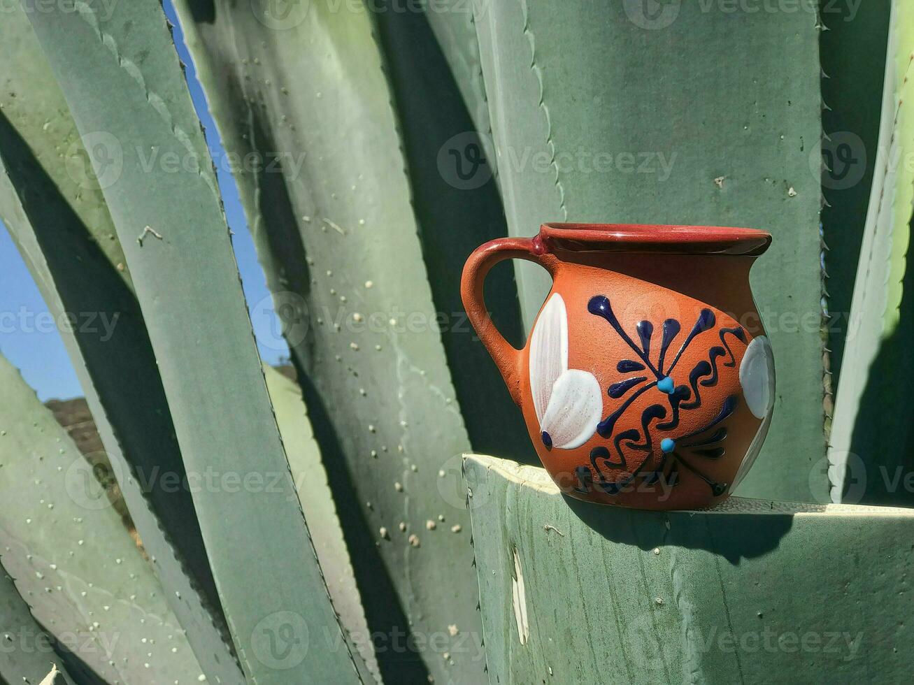 pulque en maguey de essence van Mexico rijk cultureel erfgoed foto