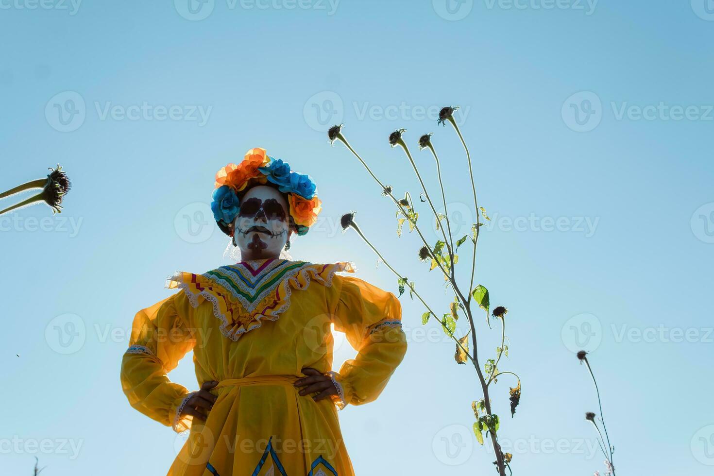 Aan de dag van de dood, mensen in natuur foto