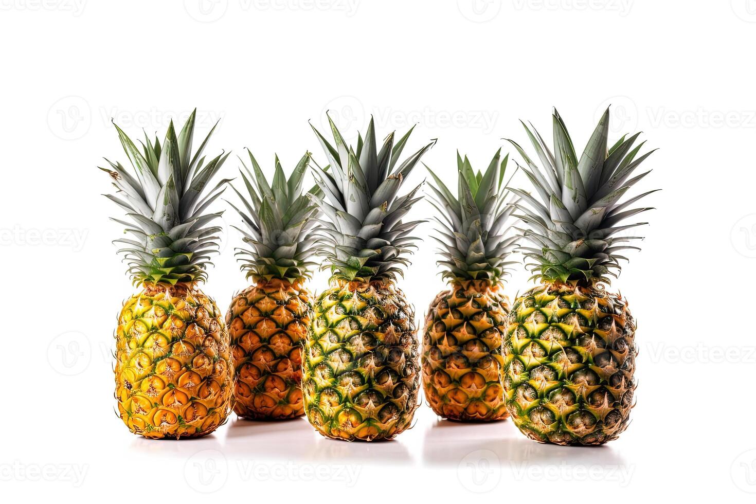 rijp ananas geïsoleerd Aan een wit achtergrond. ai gegenereerd foto