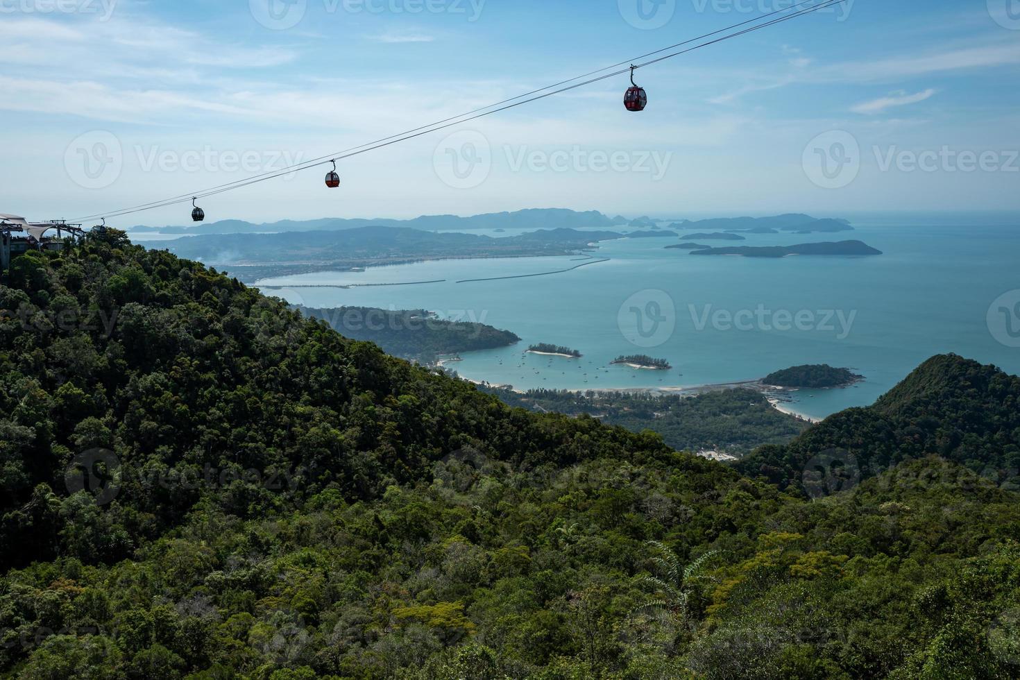 uitzicht vanaf de top van de langkawi sky cab area foto