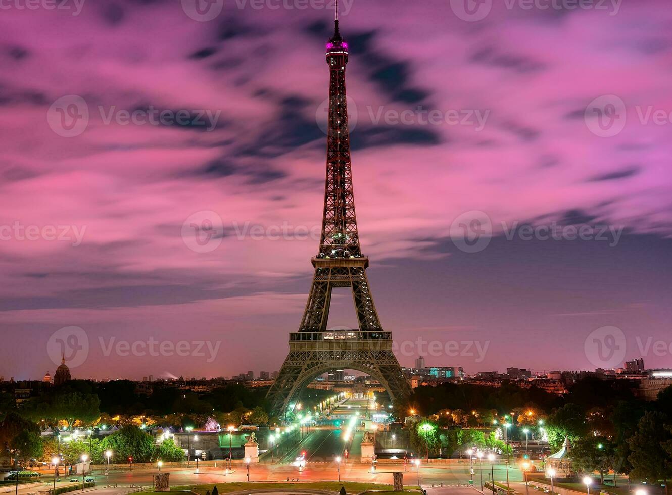 eiffel toren en lucht foto