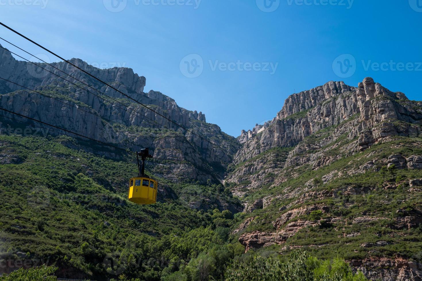 de kabelbaan naar het klooster van montserrat foto