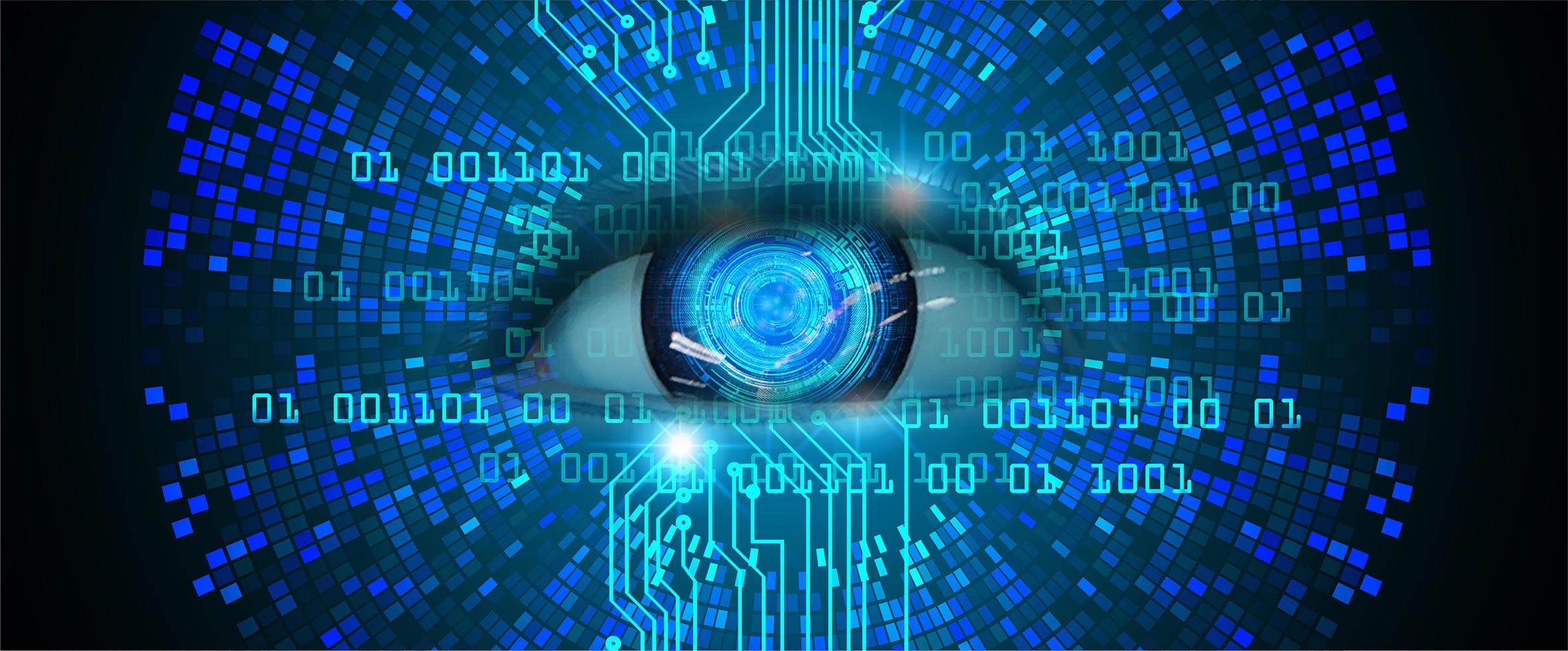 eye cyber circuit toekomstige technologie concept achtergrond foto