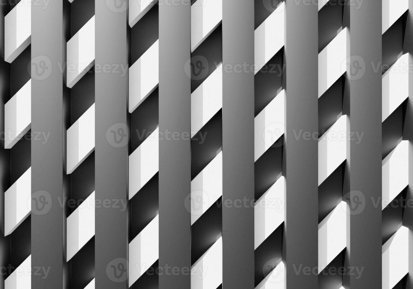 3d wit en zwart kubus geometrie verticaal diagonaal achtergrond foto