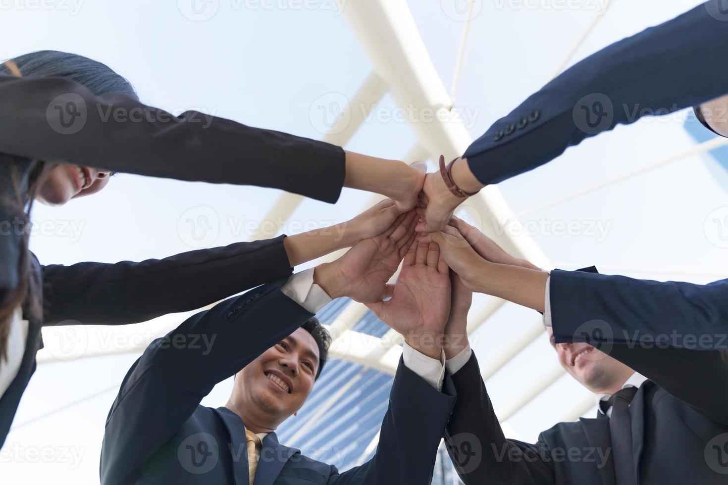 succes en teamwork concept foto