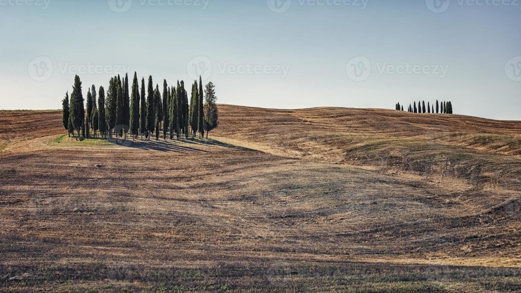 landschap in val d'orcia, toscane, italië foto