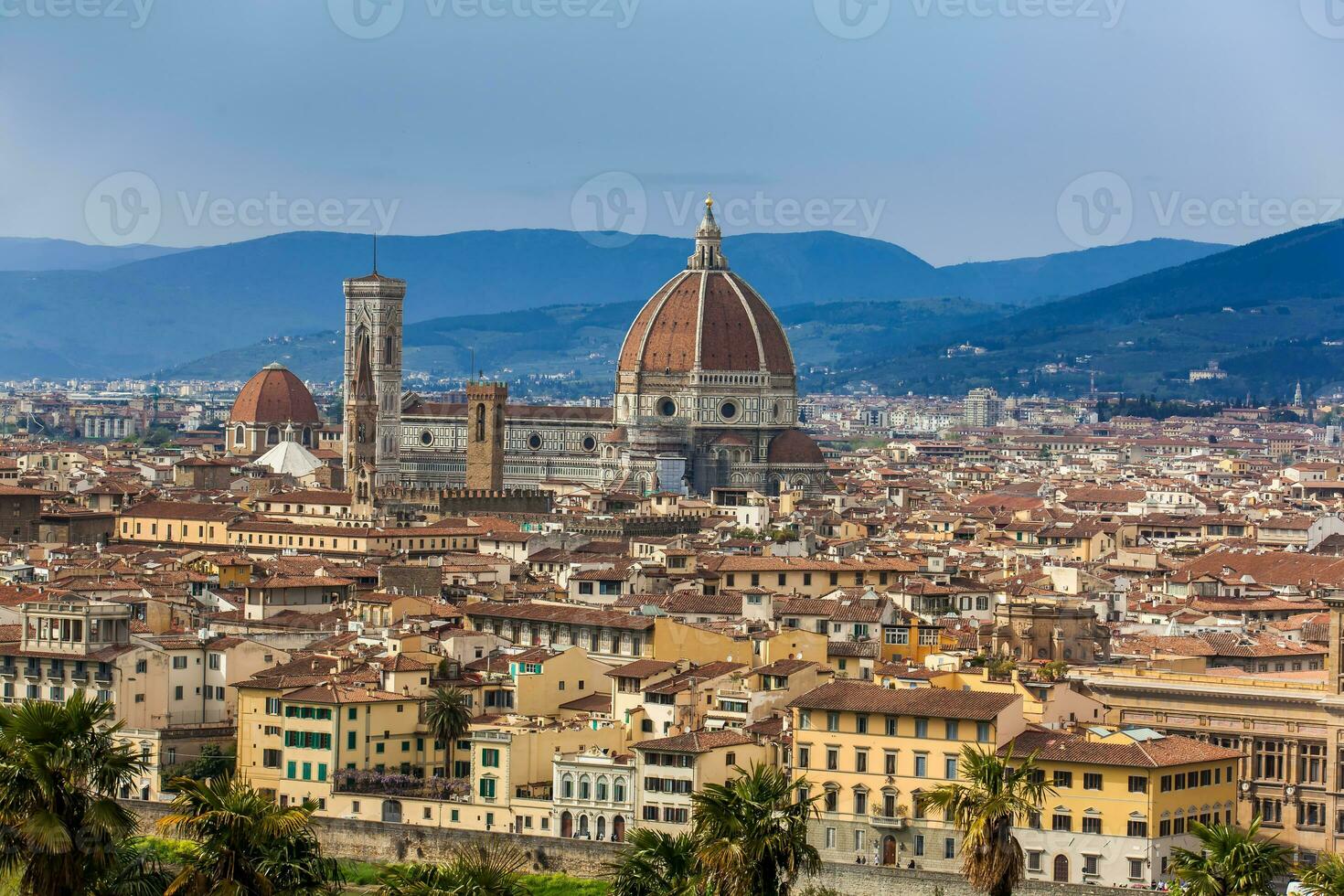 visie van de mooi stad van Florence van michelangelo plein foto