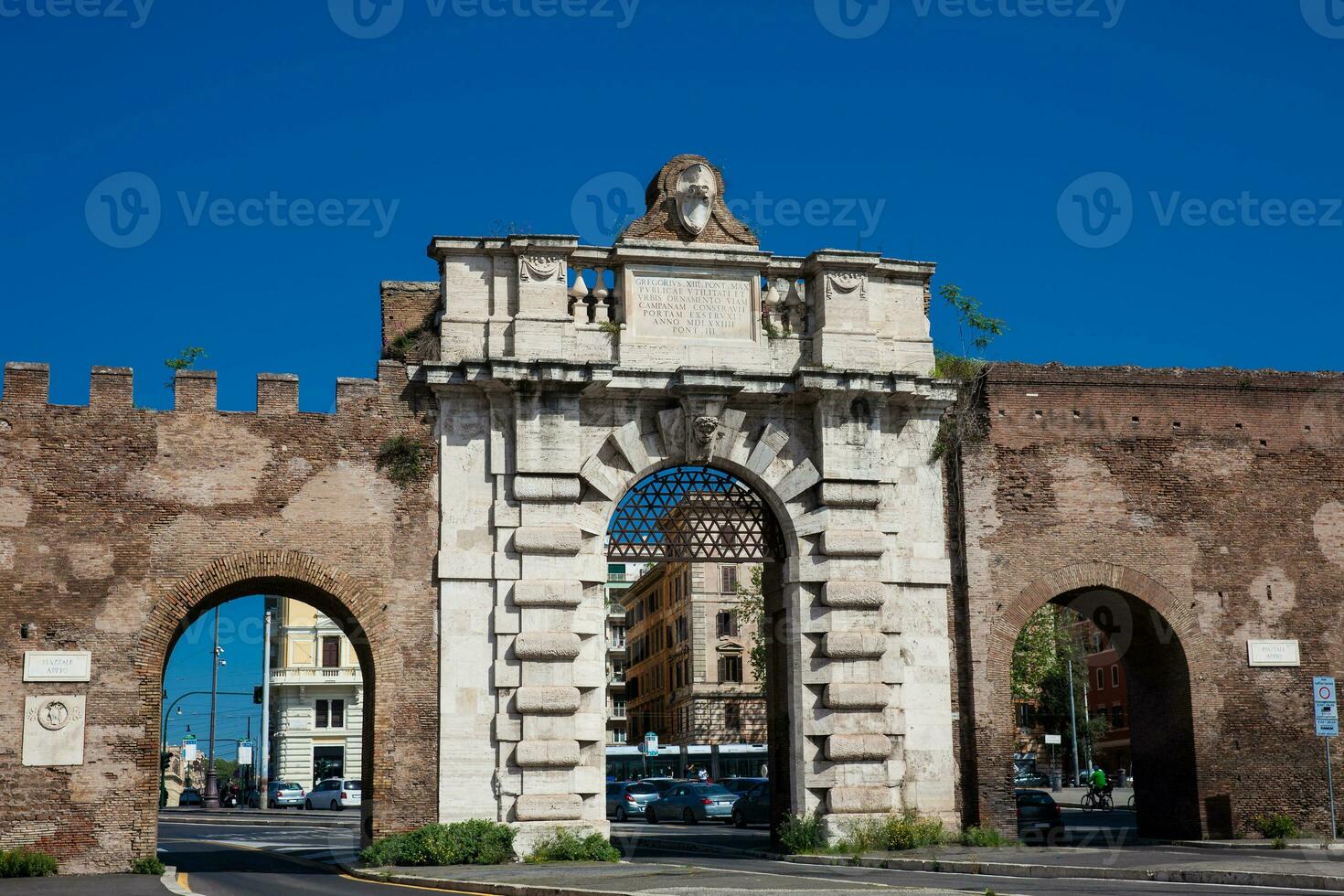 porta san Giovanni een poort in de aureliaans muur van Rome foto