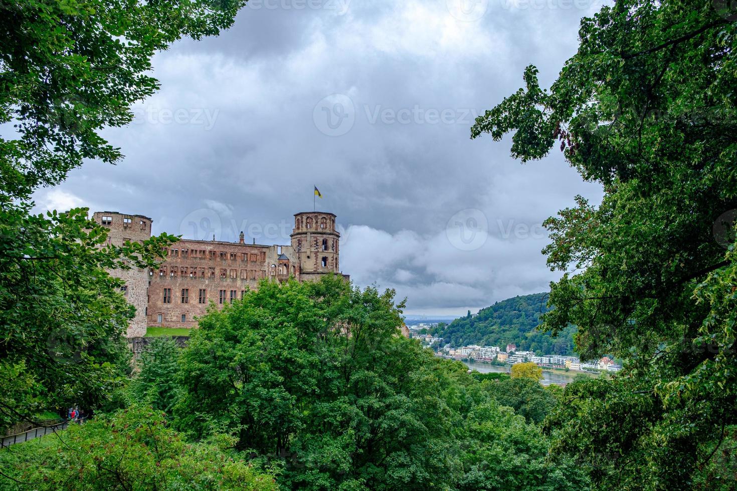 heidelberg paleis en middeleeuwse stad heidelberg, duitsland foto