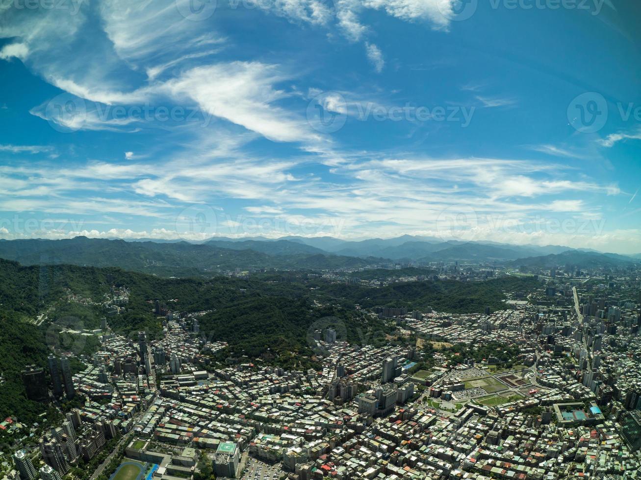 luchtfoto van taipei in taiwan foto