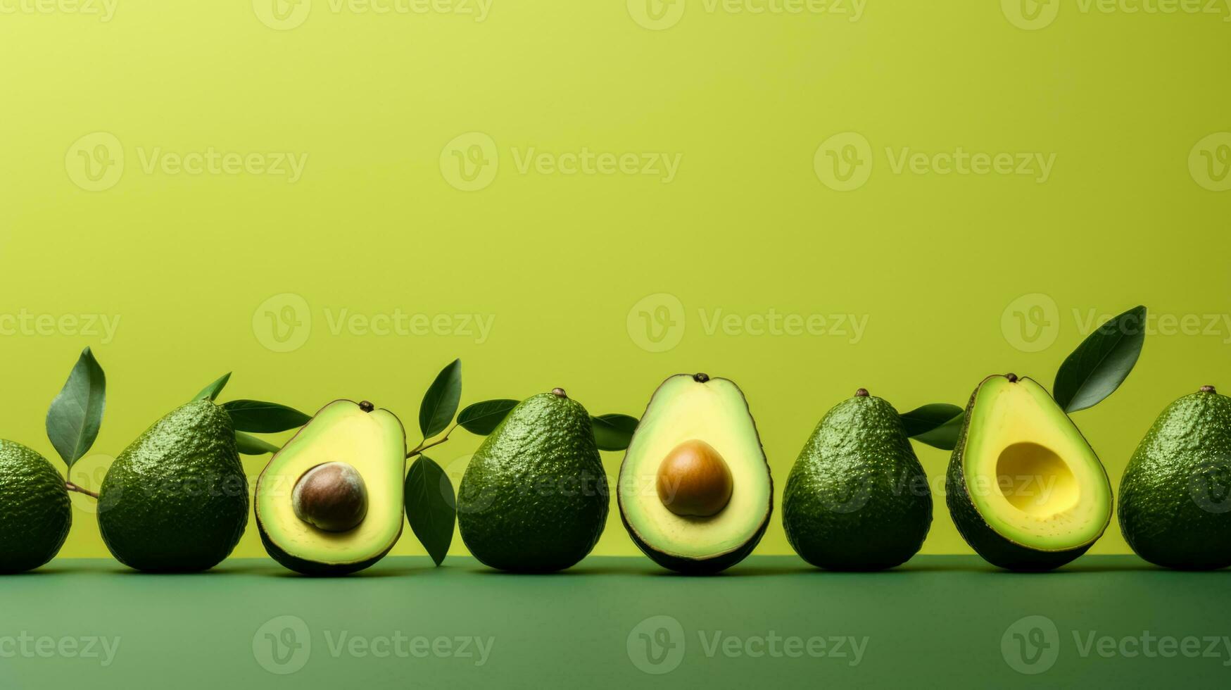 surrealistische minimalisme achtergrond met avocado's foto