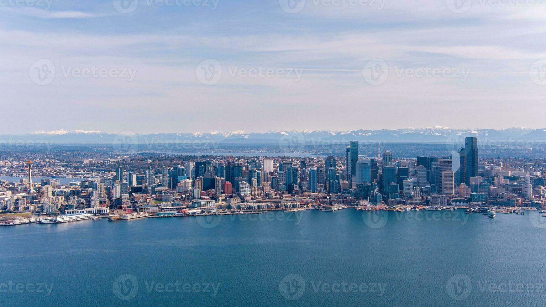 Seattle, de skyline van Washington foto