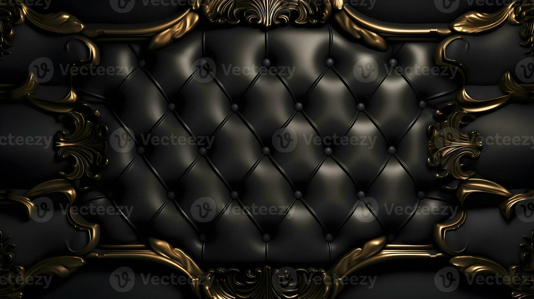 zwart luxe abstract achtergrond met lijnen en golven gouden elegant structuur backdrop generatief ai. foto