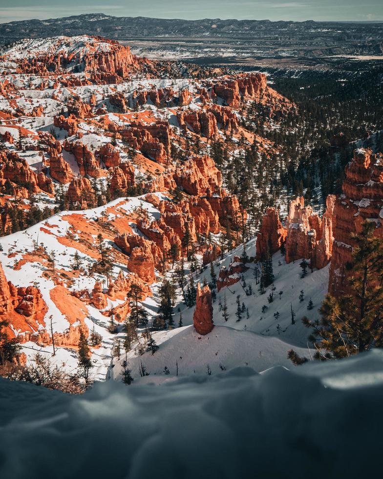 Bryce Canyon National Park in de winter in Utah, VS foto