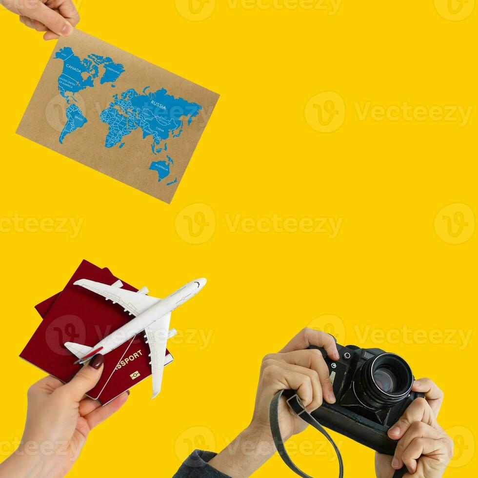 mensen planning vakantie avontuurlijk pictogrammen foto