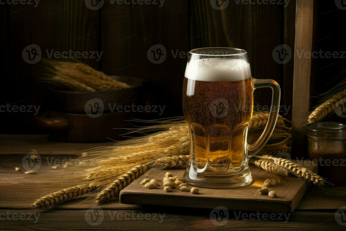 glas bier tarwe. genereren ai foto