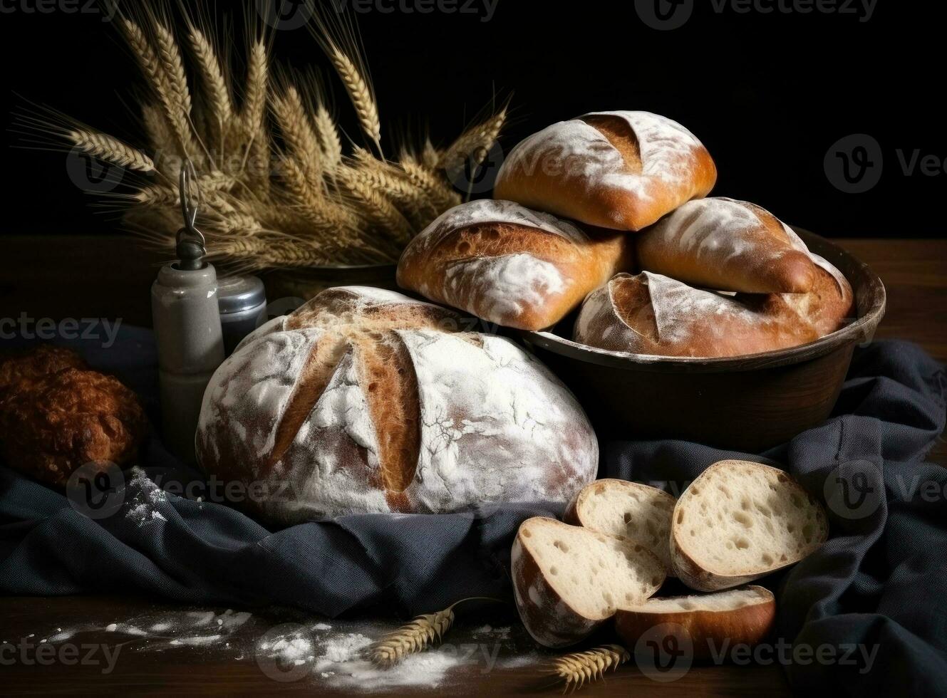 vers smakelijk brood achtergrond foto