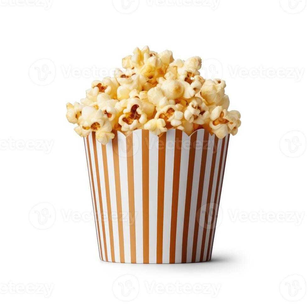 popcorn geïsoleerd Aan wit achtergrond ai gegenereerd foto