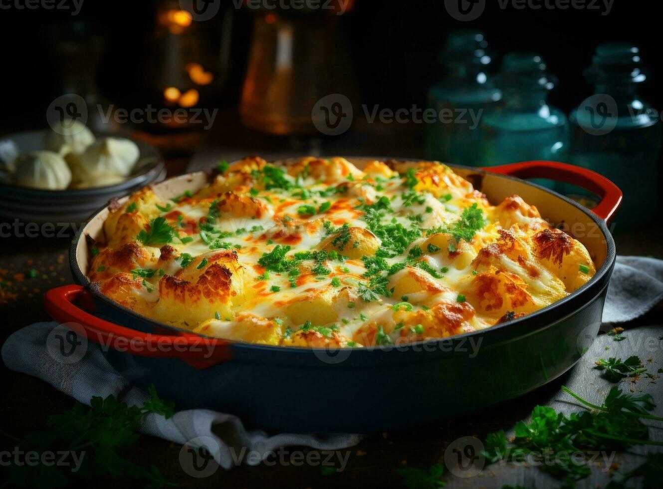 gekookt bloemkool in de braadpan foto