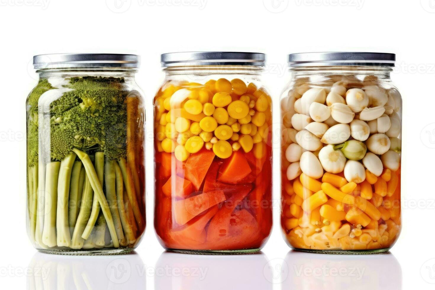 ingeblikt groenten wit wit geïsoleerd achtergrond voedsel fotografie ai gegenereerd foto