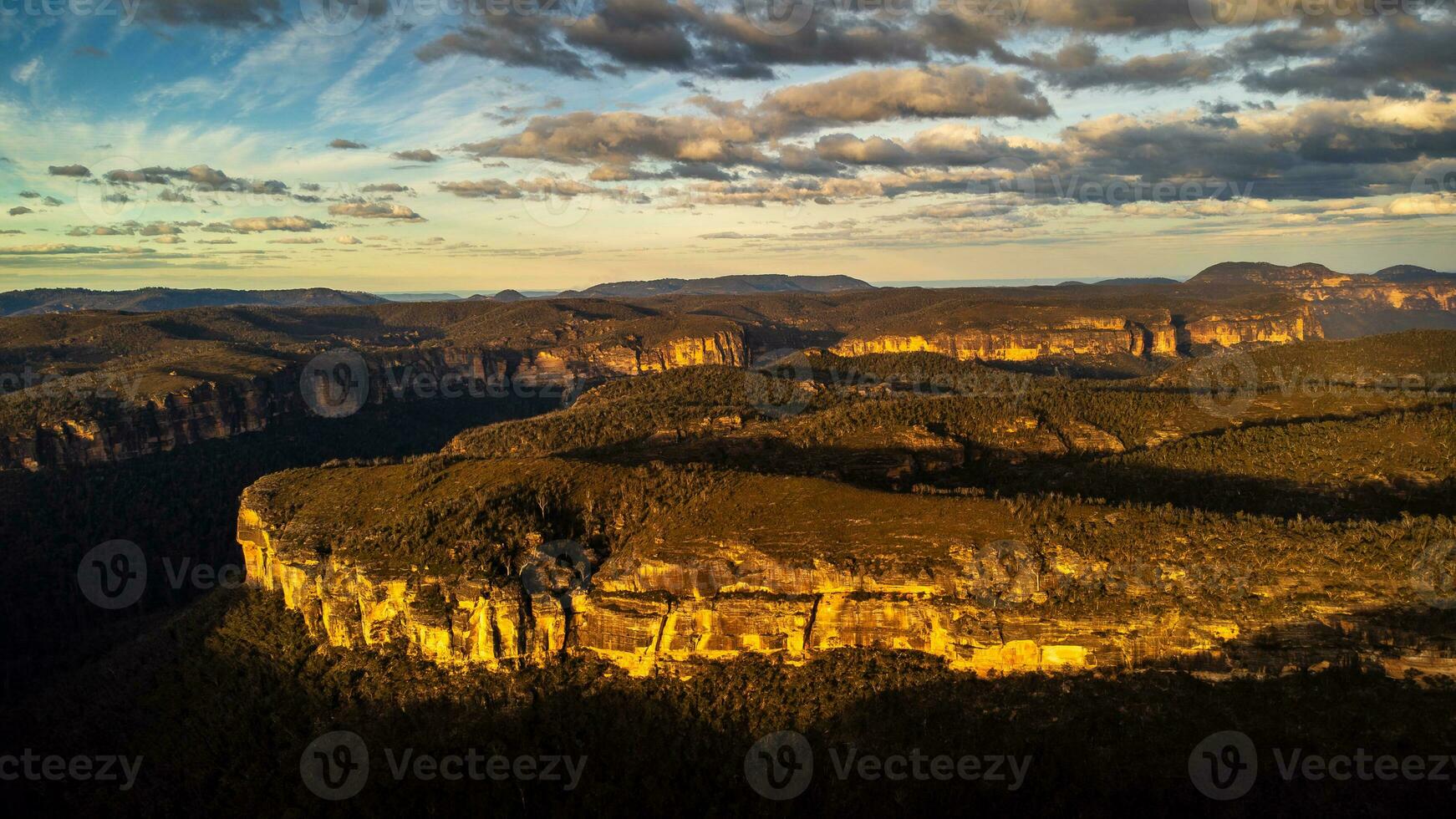 antenne foto van mt Victoria blauw bergen nsw Australië