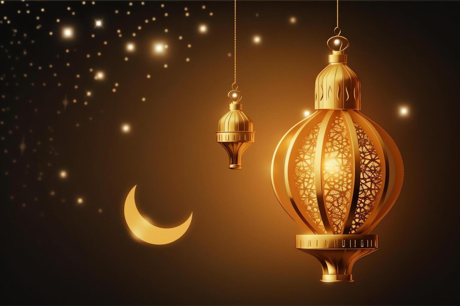 eid mubarak en Ramadan kareem groeten met Islamitisch lantaarn en moskee. eid al fitr achtergrond. eid al fitr achtergrond van venster concept door ai gegenereerd foto