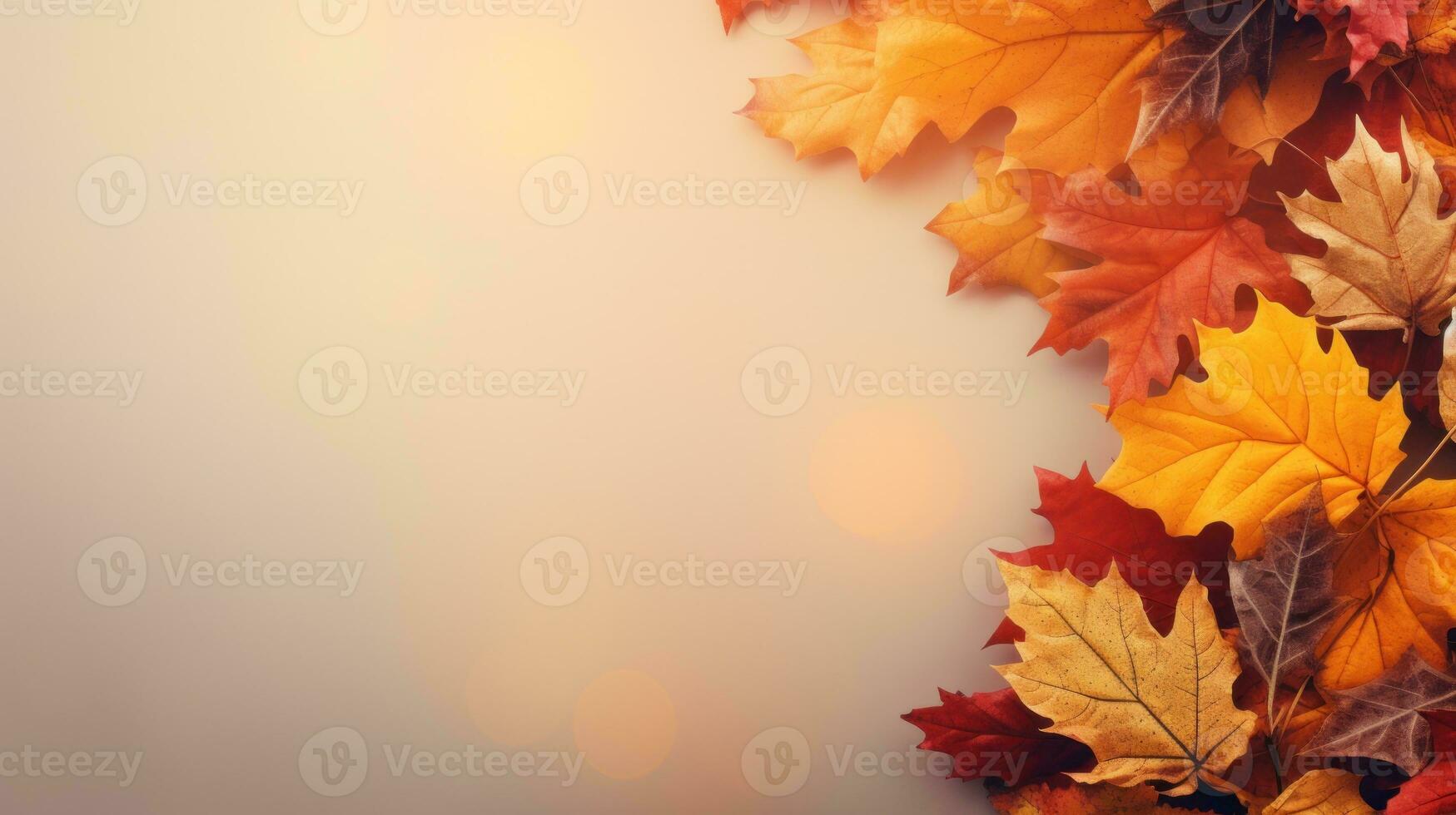 herfstbladeren achtergrond met kopie ruimte foto