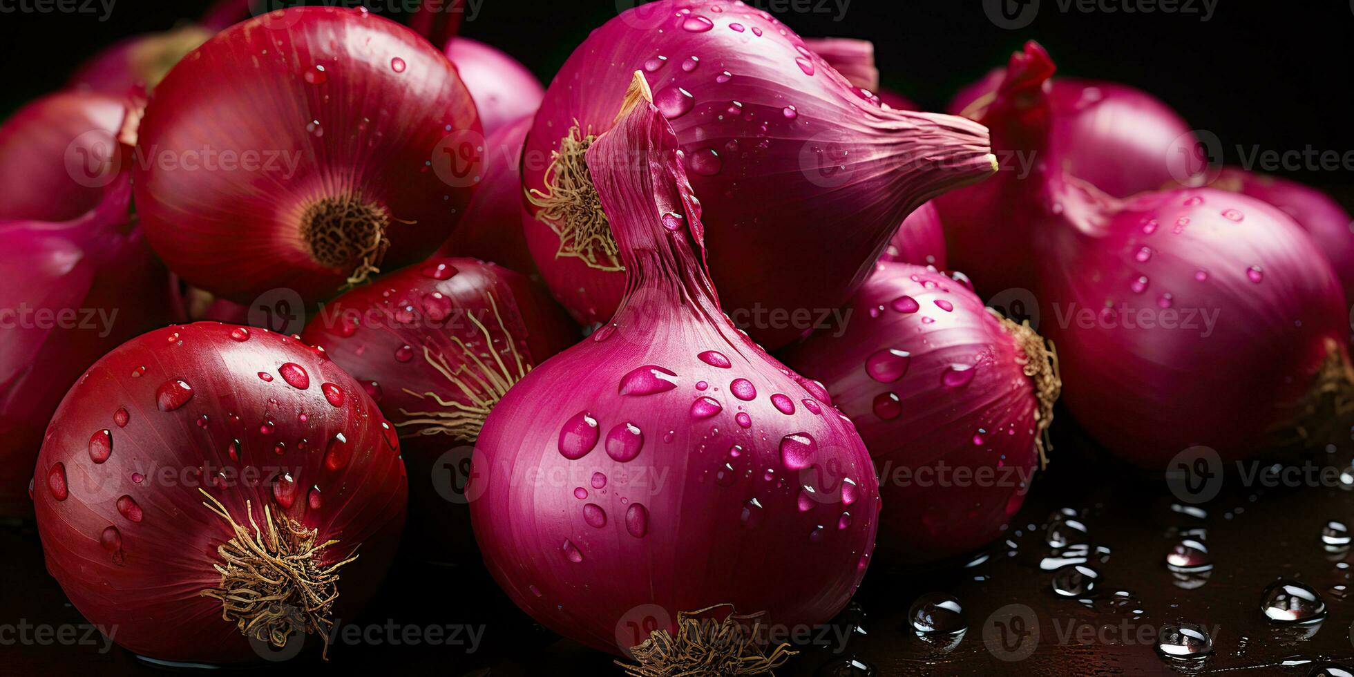 ai gegenereerd. ai generatief. veel biologisch eco gezond uien groenten. afzet Promotie voedsel markt achtergrond. grafisch kunst foto