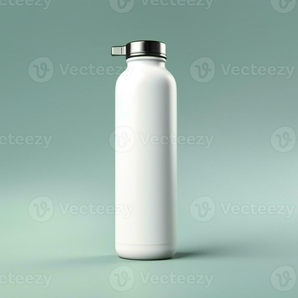 wit herbruikbaar water fles hoog detail hoog ai generatief foto