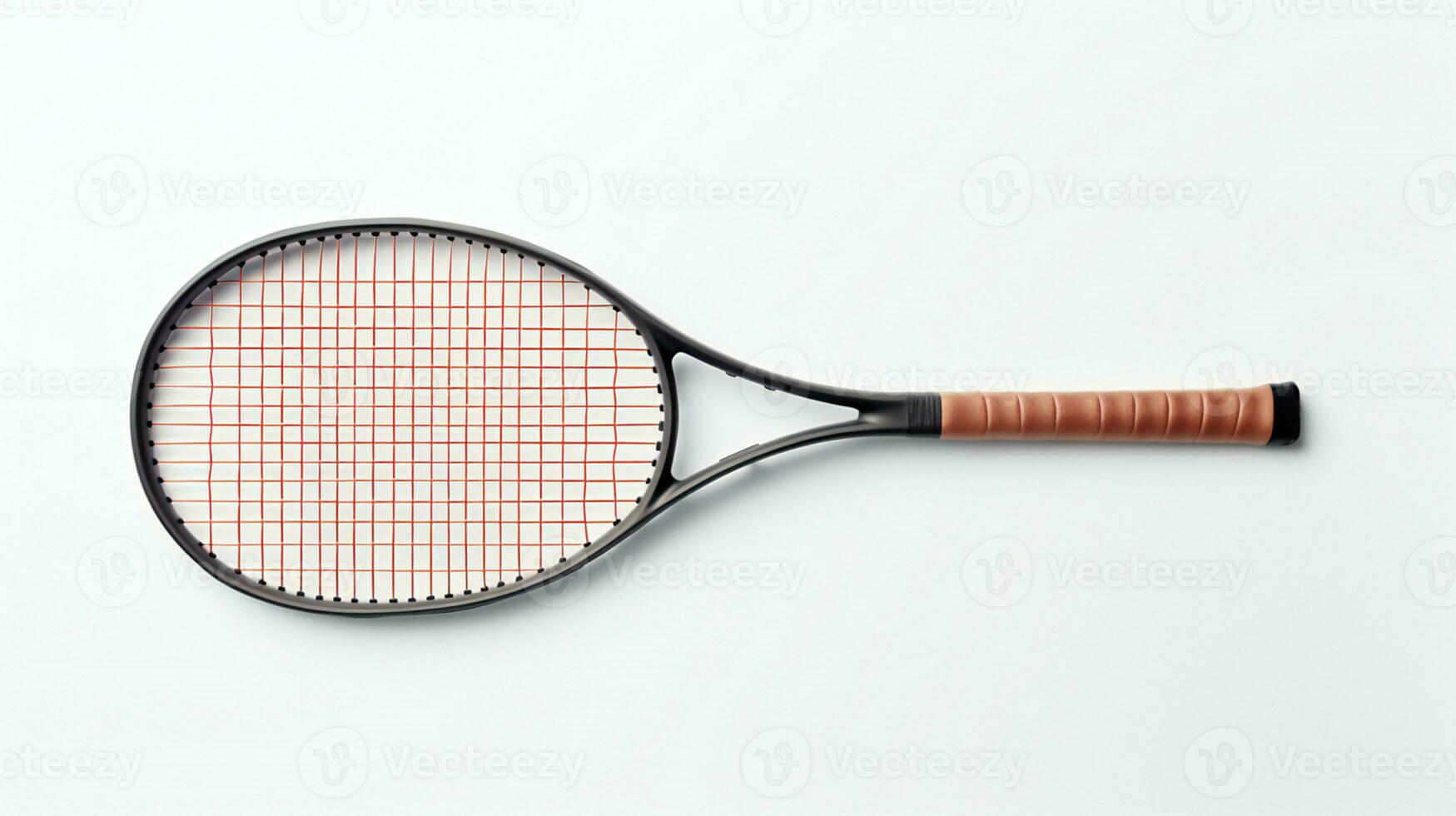 een tennis racket met een rood en zwart omgaan met ai generatief foto