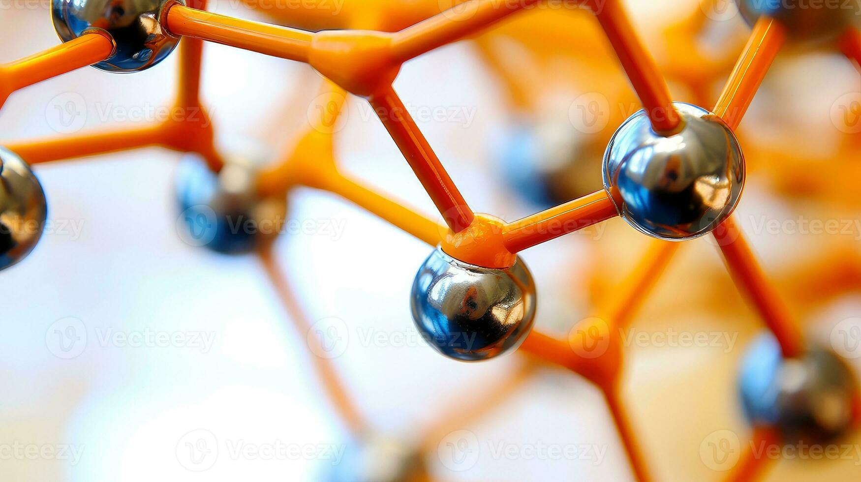 medisch studies van moleculair structuren. wetenschap in de onderhoud van menselijk. technologieën van de toekomst in onze leven. molecuul van geneeskunde model, generatief ai illustratie foto