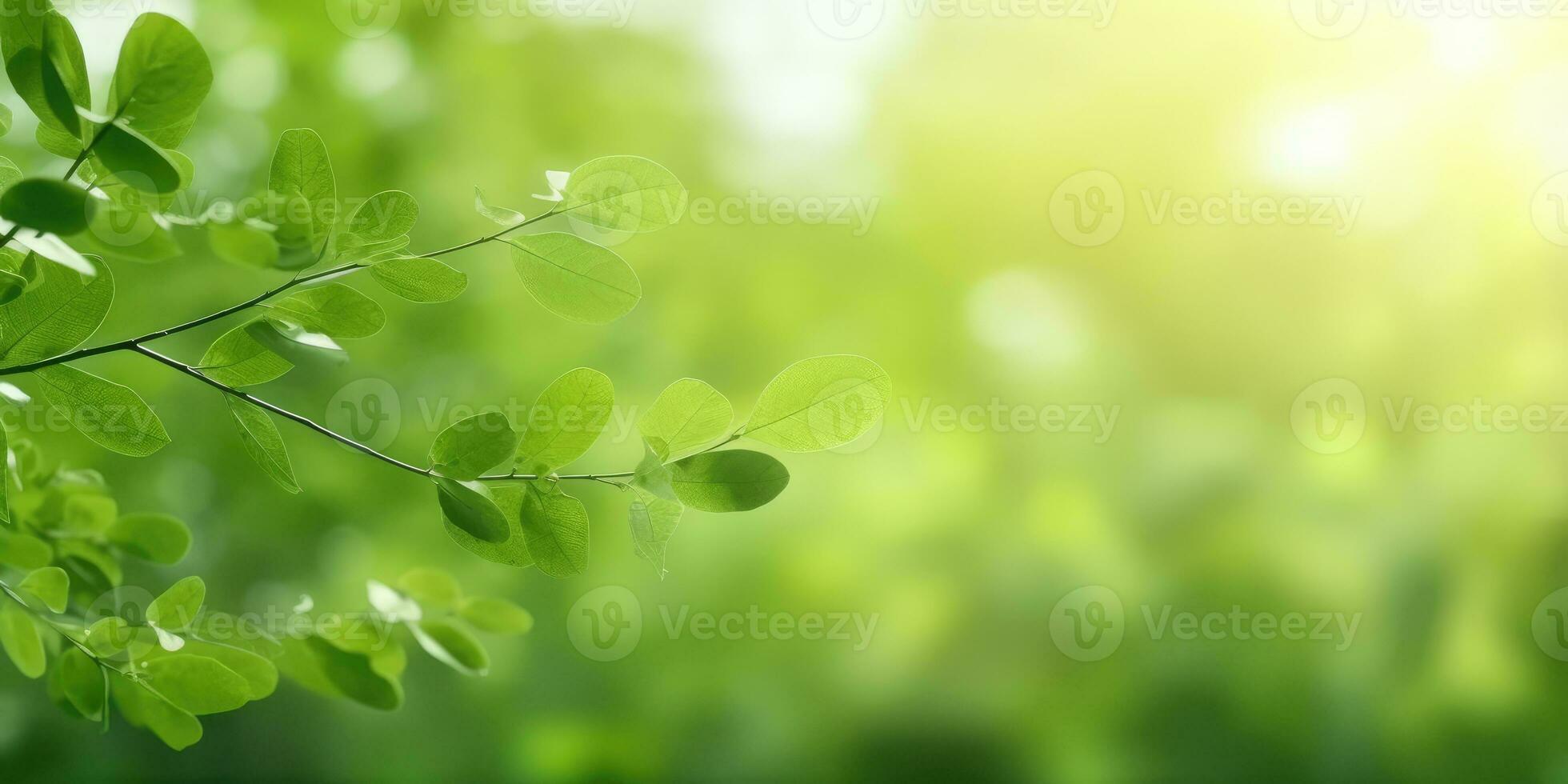 mooi bloemen, groen achtergrond met ruimte voor tekst. voorjaar achtergrond. generatief ai foto