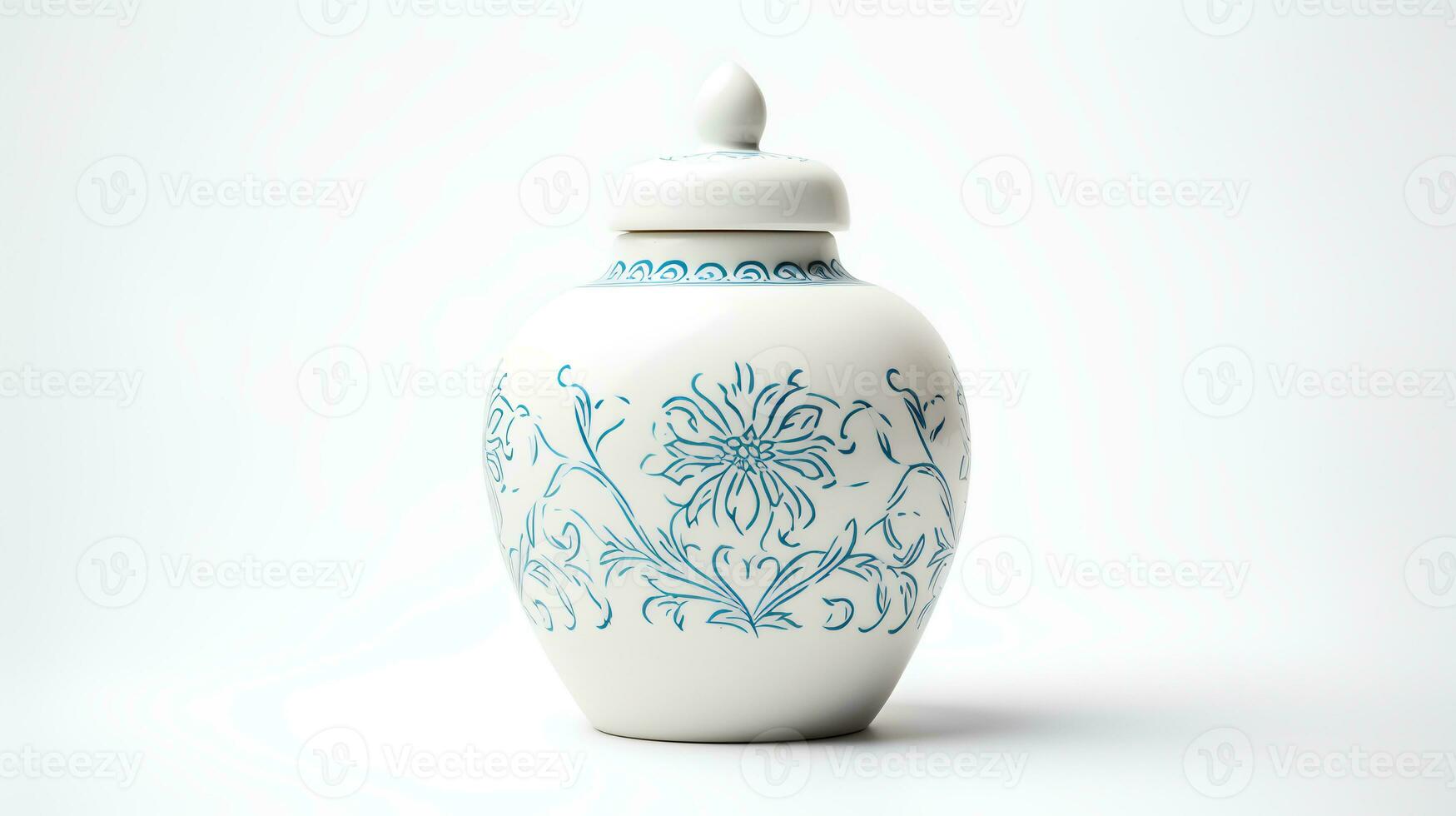 foto van minimalis Chinese pot geïsoleerd Aan wit achtergrond