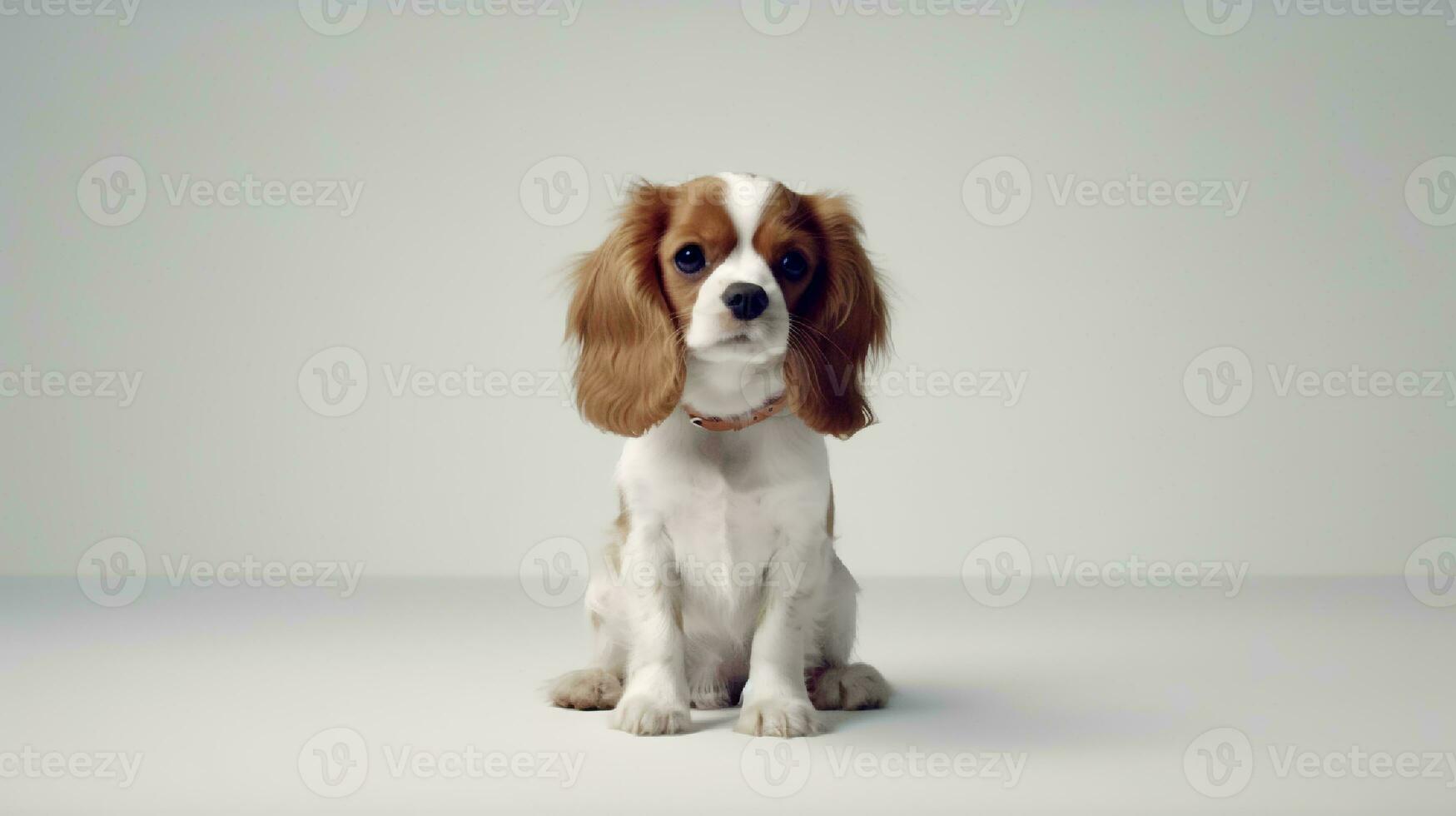 foto van een cavalier Aan wit achtergrond. generatief ai