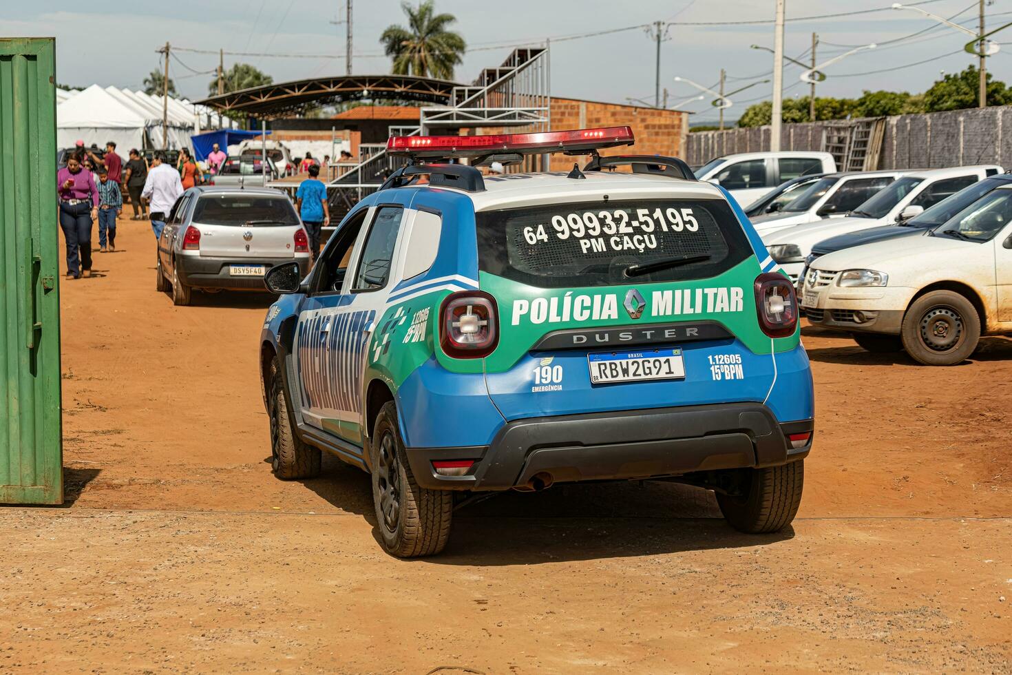 aporie, goias, Brazilië - 05 07 2023 auto voertuig van de leger Politie foto