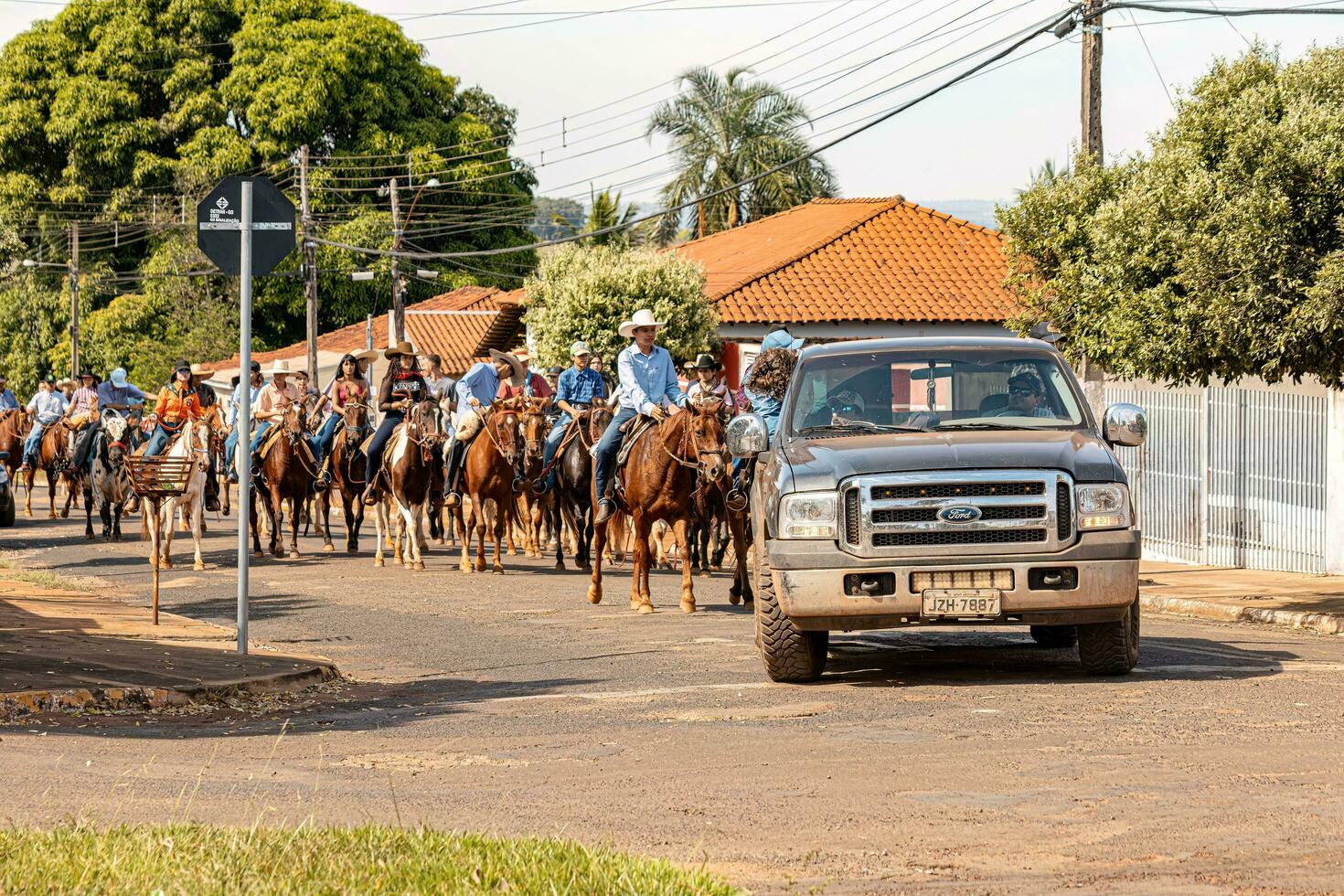 aporie, goias, Brazilië - 05 07 2023 te paard rijden evenement Open naar de openbaar foto