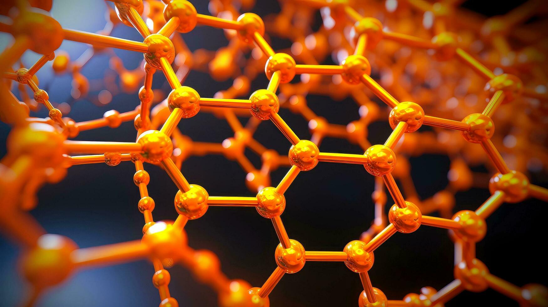 medisch studies van moleculair structuren. wetenschap in de onderhoud van menselijk. technologieën van de toekomst in onze leven. molecuul van geneeskunde model, generatief ai illustratie foto