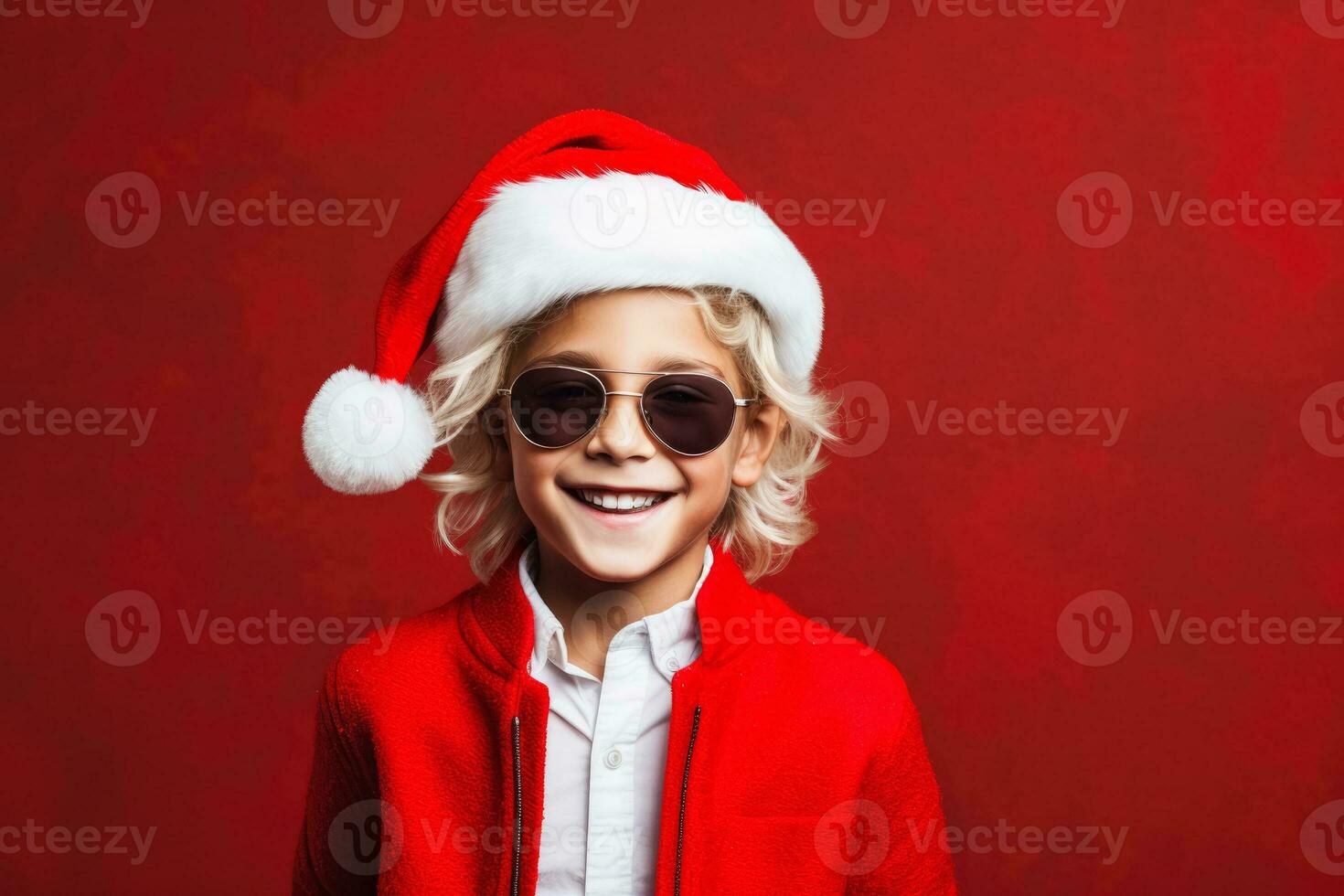 schattig modieus jong de kerstman foto