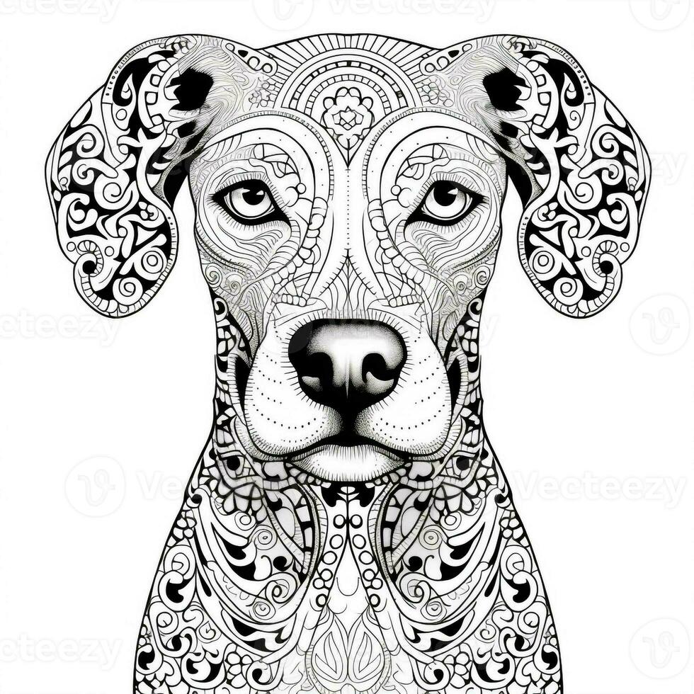mandala hond kleurplaten foto