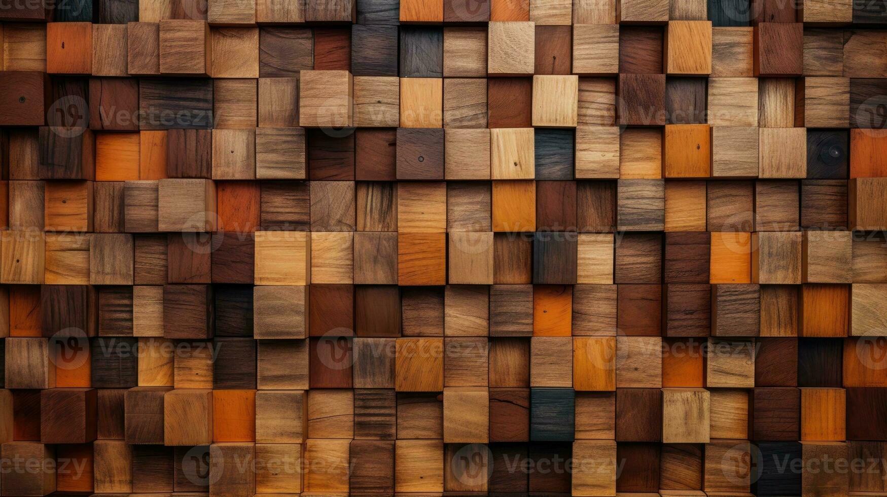 abstract blok stack houten 3d kubussen, rustiek hout structuur voor backdrop foto