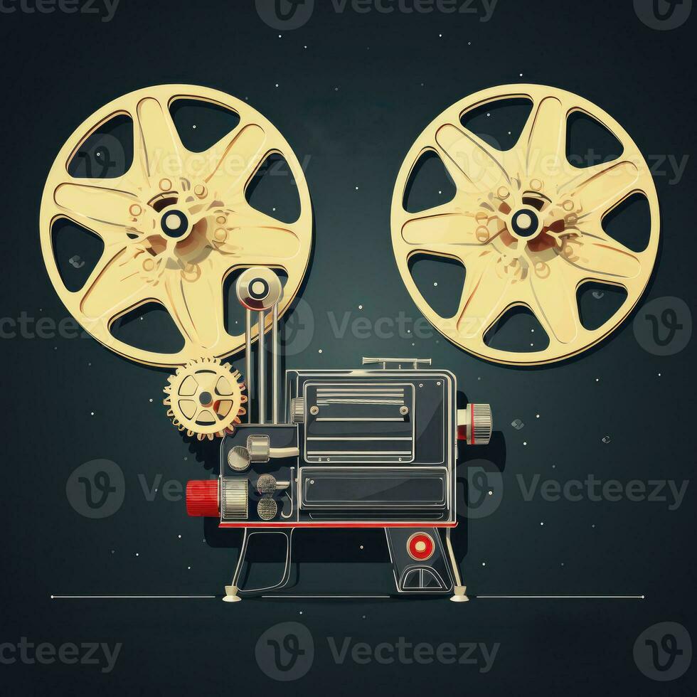 koel retro film projector poster foto