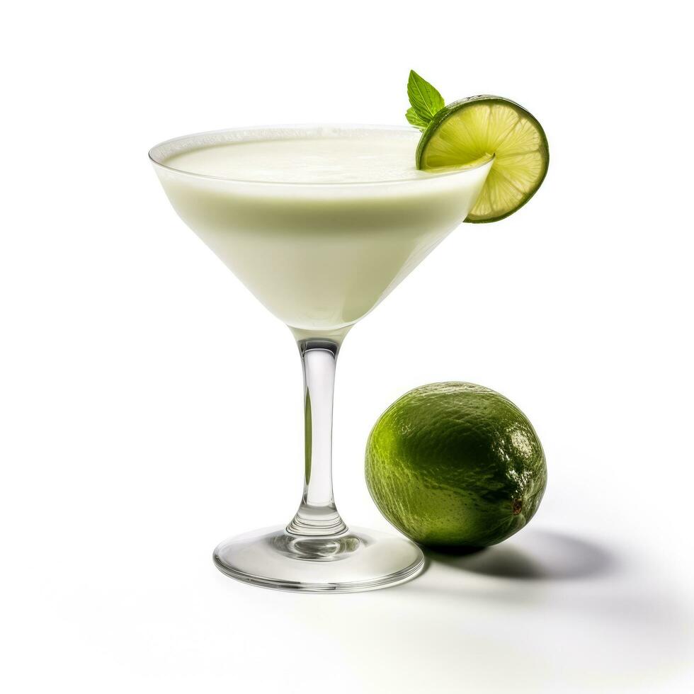 ideaal daiquiri cocktail geïsoleerd Aan wit achtergrond foto