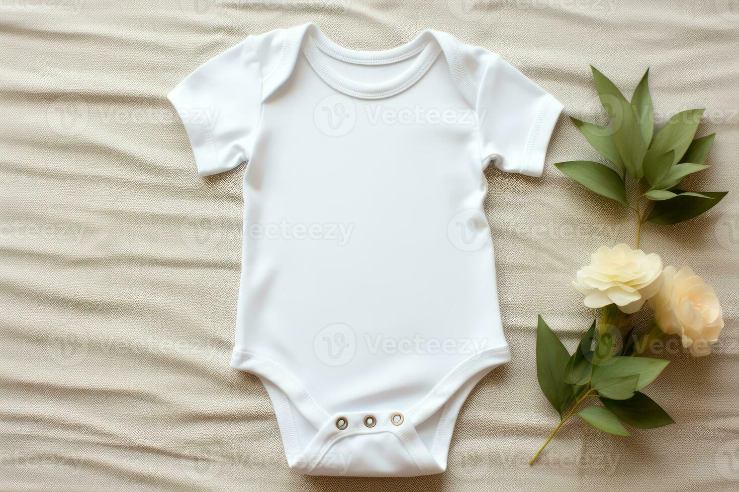 baby vervelend wit overhemd bodysuit mockup ai gegenereerd foto