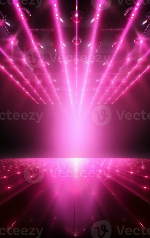 backdrop met verlichting van roze schijnwerpers voor flyers realistisch afbeelding, ultra hd, hoog ontwerp foto