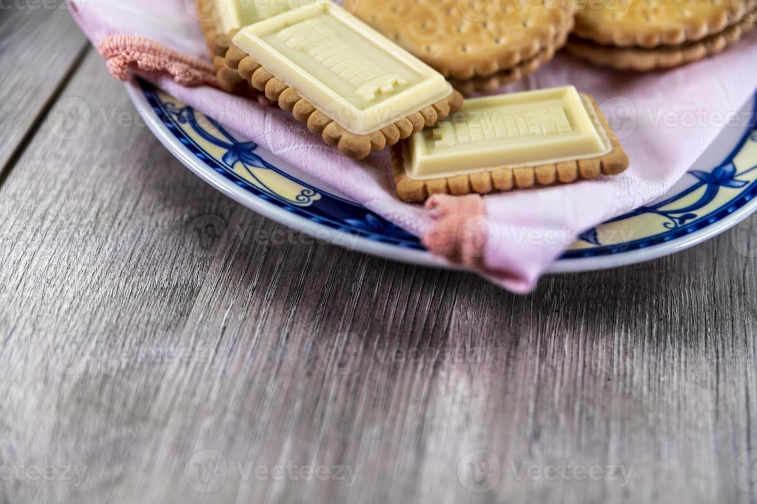 combinatie van eten met koekjes foto