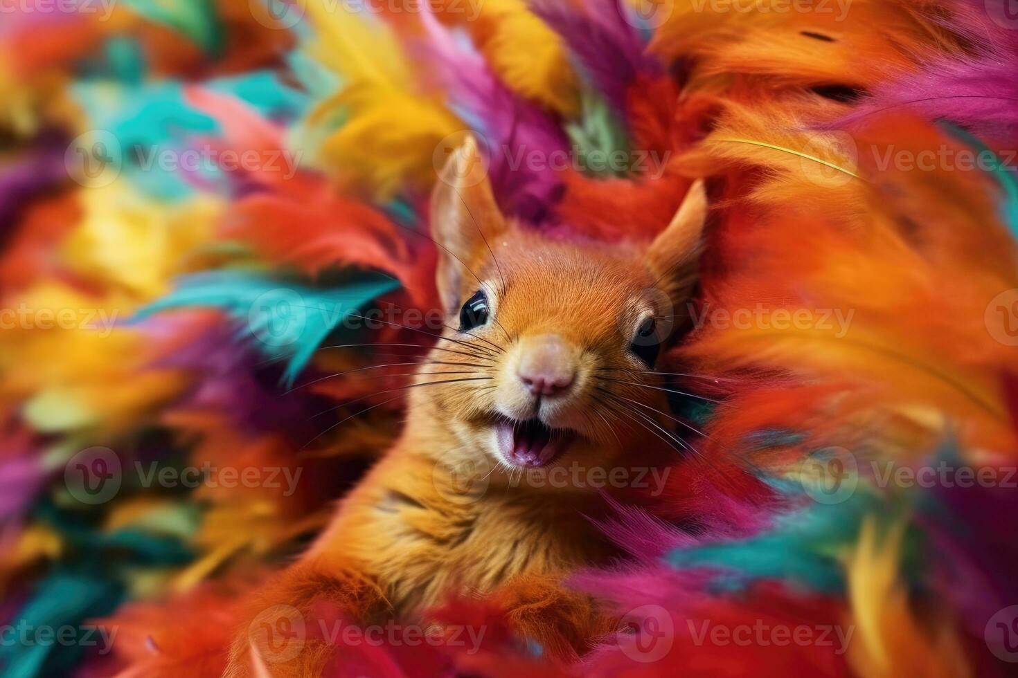 kleurrijk grappig dier foto. generatief ai foto