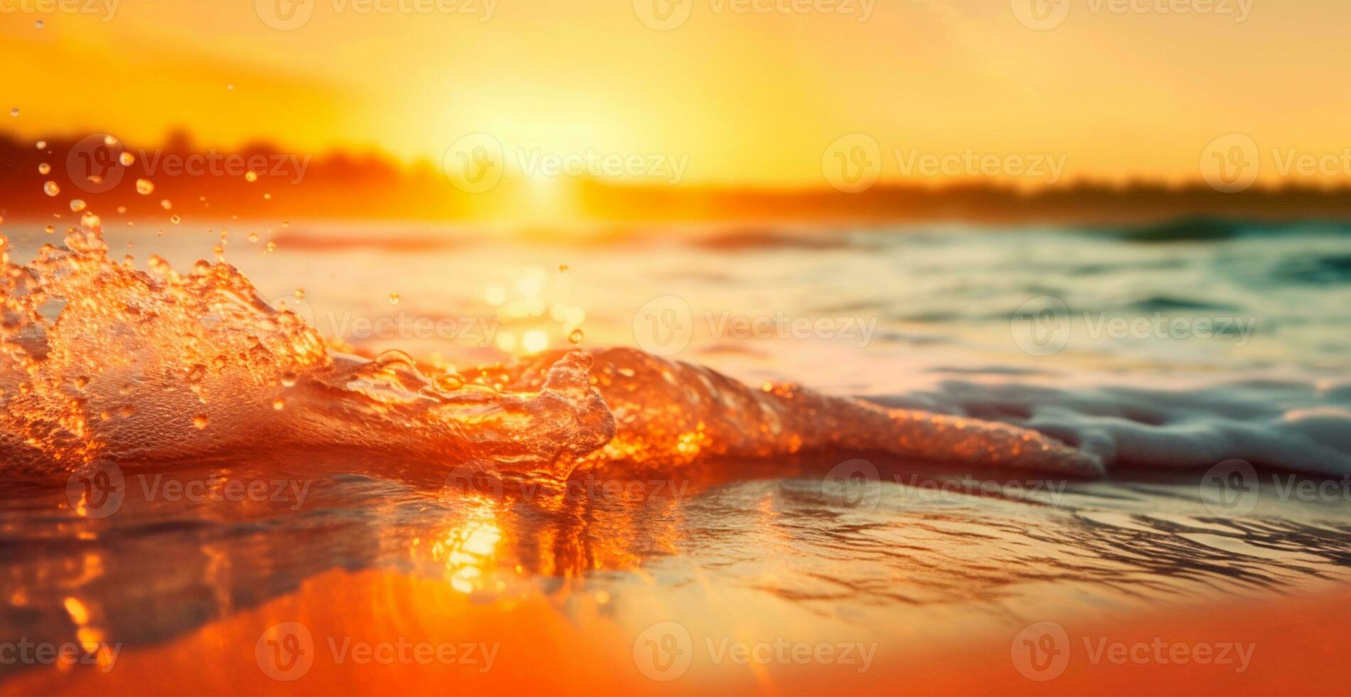 helder zonnig strand, vakantie vakantie concept Bij zee, oceaan, toerisme - ai gegenereerd beeld foto
