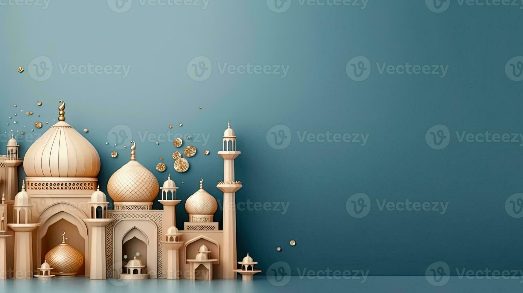 achtergrond banier ontwerp voor Ramadan thema, ai generatief foto