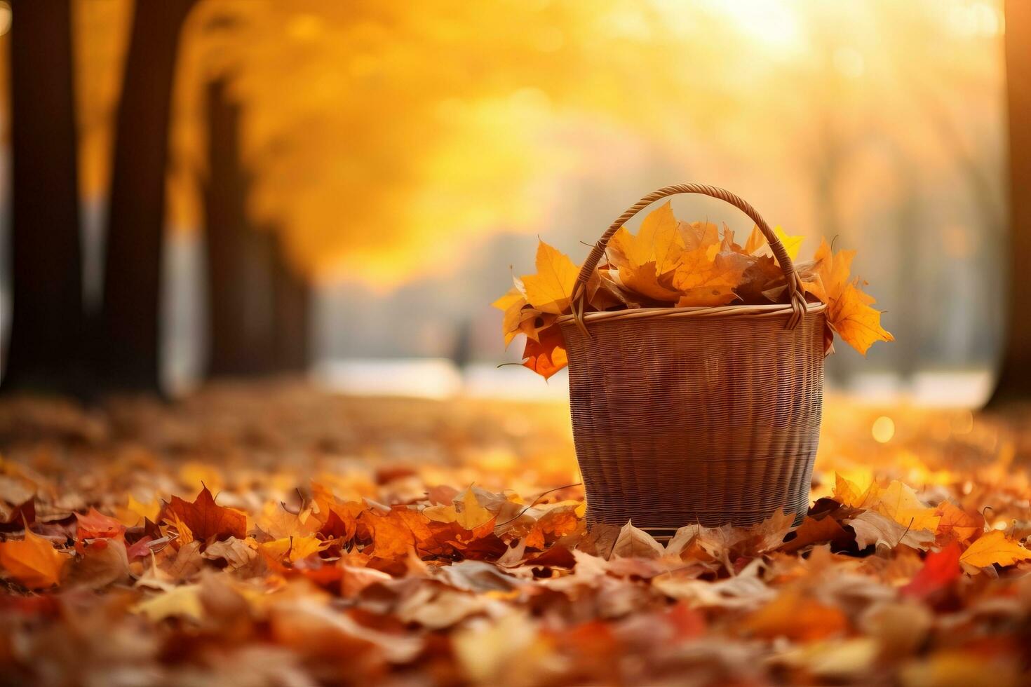 herfst samenstelling met kopiëren ruimte ai generatief foto