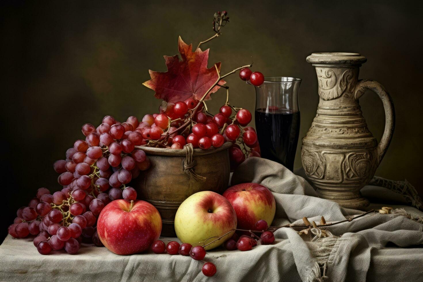 herfst samenstelling met kopiëren ruimte ai generatief foto